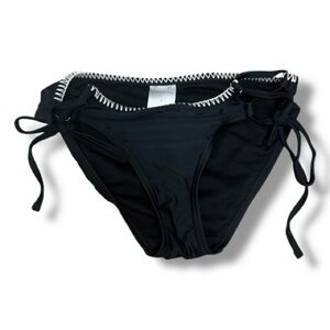 Xhilaration | Black Side-Tie Bikini Bottoms | Small